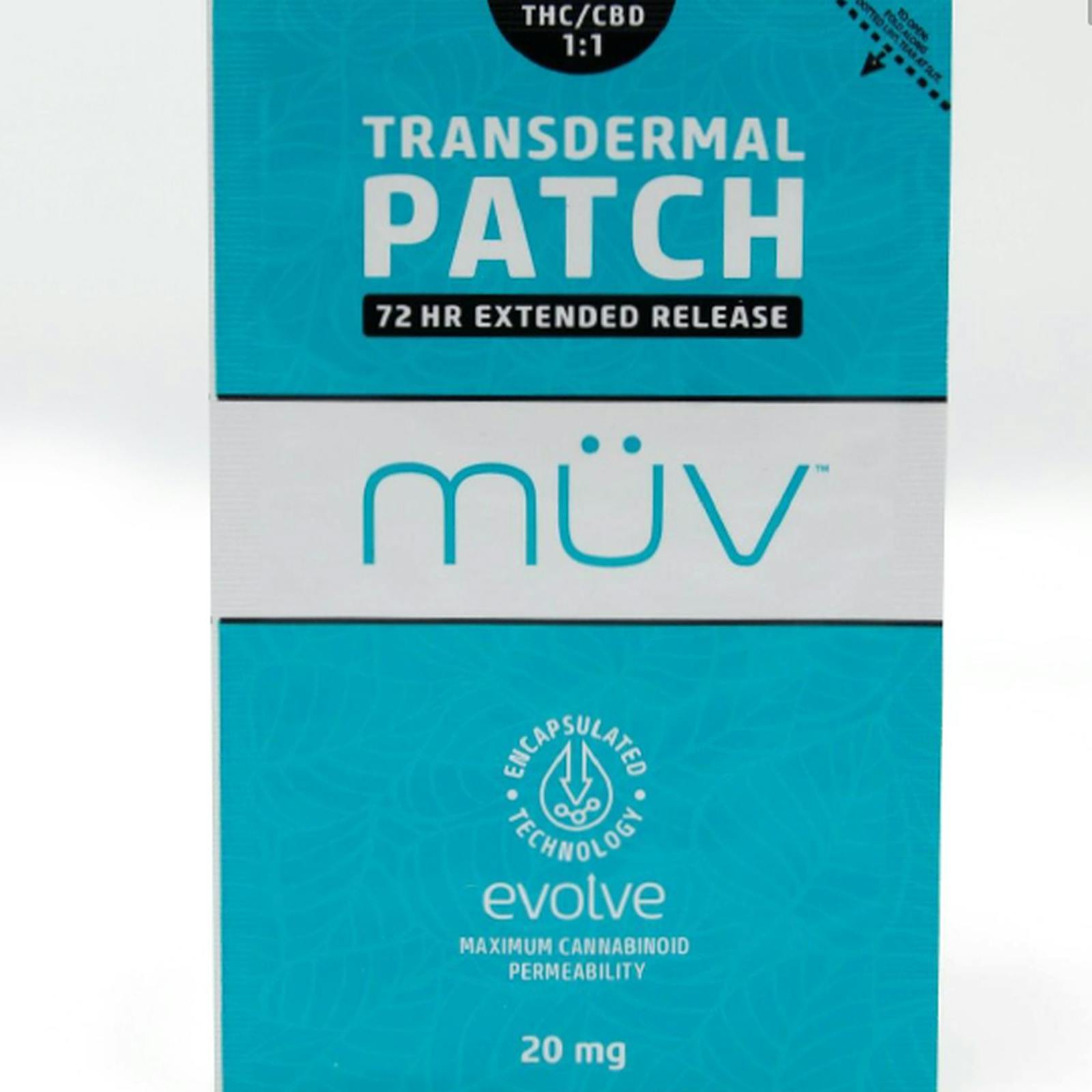 MÜV Transdermal 1:1 Patch - THC/CBD (20mg)